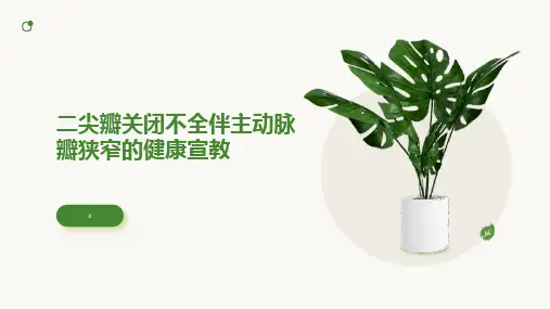 二尖瓣关闭不全伴主动脉瓣狭窄的健康宣教