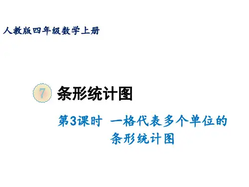 人教版四年级上册数学课件-第七单元第3课时一格代表多个单位的条形统计图(共13张PPT)