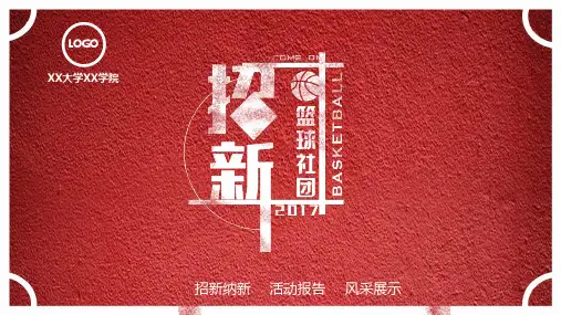 篮球社团招新PPT 