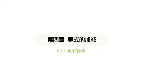 4.2.1 合并同类项课件 2024-2025学年人教版数学七年级上册