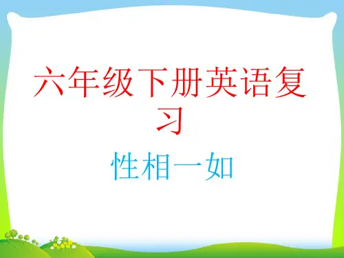 最新PEP版六年级下册英语复习精品课件.ppt