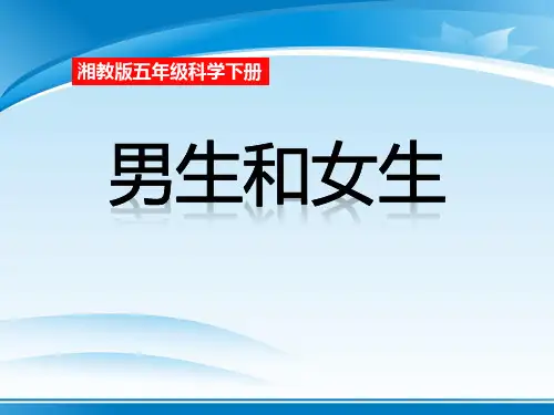 《男孩和女孩》PPT课件