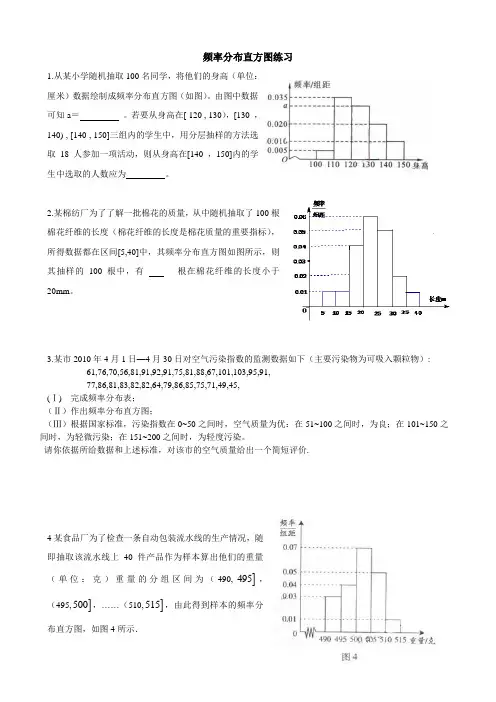 频率分布直方图
