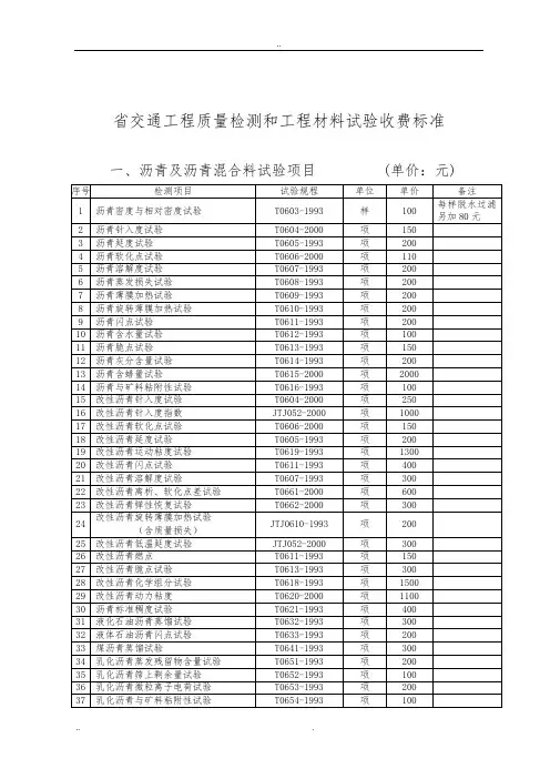 江苏公路水运最新版收费标准