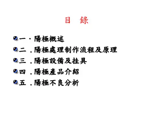 表面处理-阳极氧化处理分析