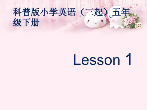 最新五年级英语下册Lesson1《MayIspeaktoMary》 1科普版优选教学课件