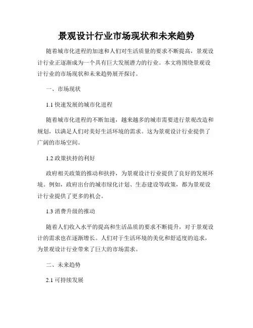 景观设计行业市场现状和未来趋势