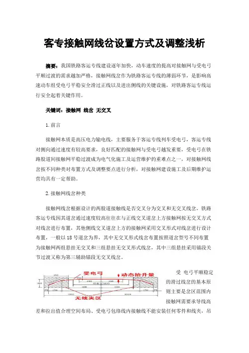 客专接触网线岔设置方式及调整浅析