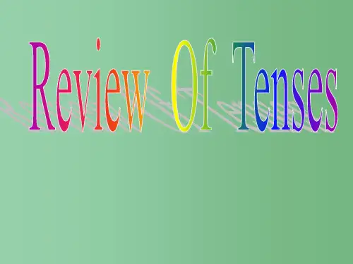 八年级英语上册《Review Of Tenses》课件 外研版