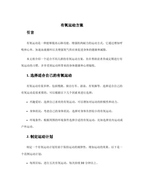 有氧运动方案
