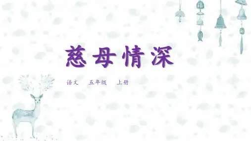 统编版五年级语文上册18慈母情深课件(共24张PPT)