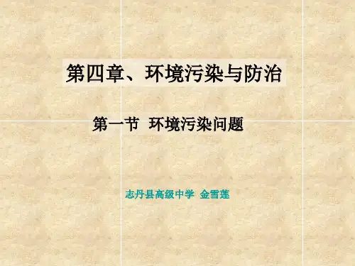 地理 中图版 环境保护  4.1  环境污染问题