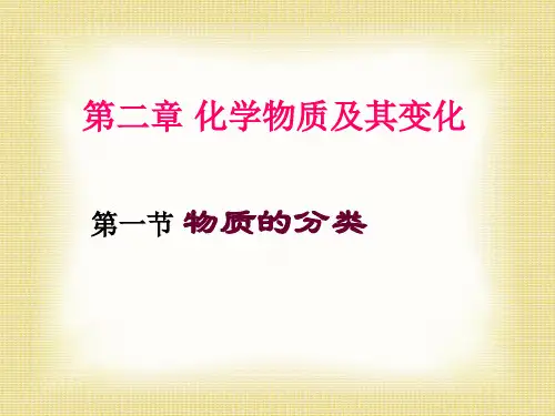人教版化学《物质的分类》完美版课件1
