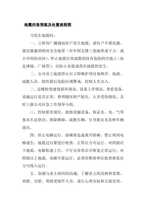 地震应急预案及处置流程图