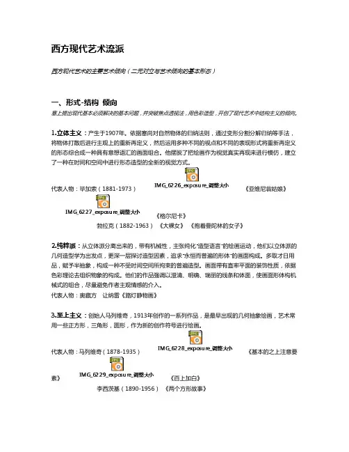 西方现代意艺术流派
