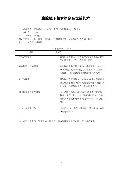 泌尿外科手术配合