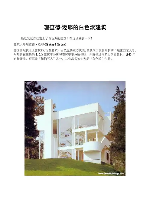 理查德 迈耶的白色派建筑