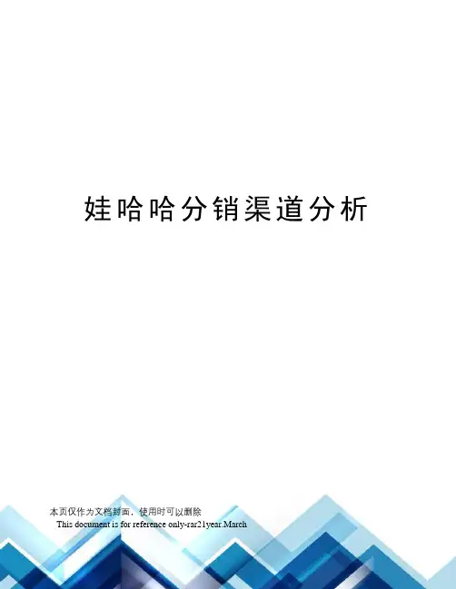 娃哈哈分销渠道分析