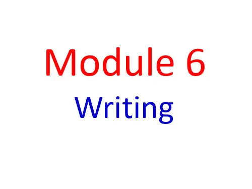 期末复习Module6--Module8写作训练课件2021-2022学年外研版英语八年级上册