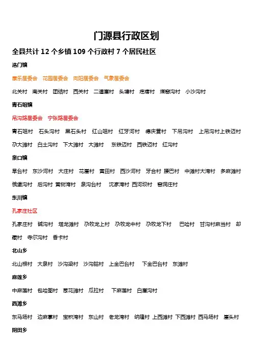 青海省门源县行政区划