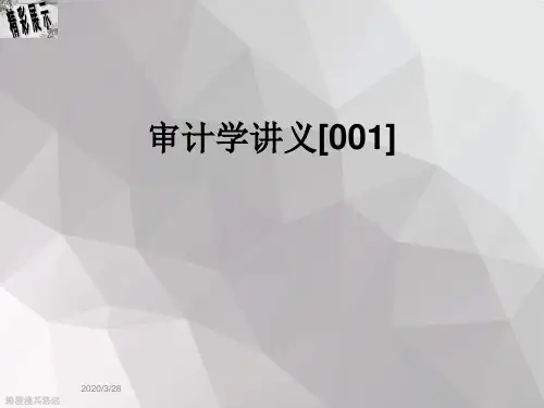 审计学讲义[001]