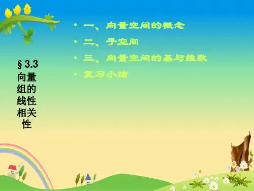 《线性代数》精品课件：3-5-向量空间