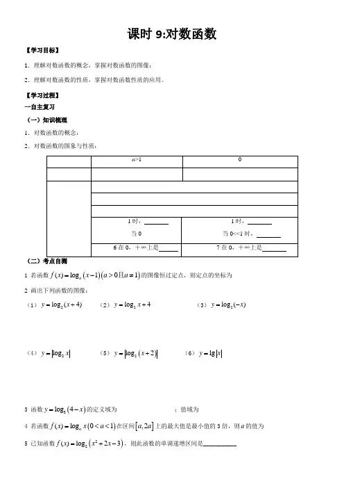 高中数学新苏教版精品教案《苏教版高中数学必修1 3.2 对数函数》8