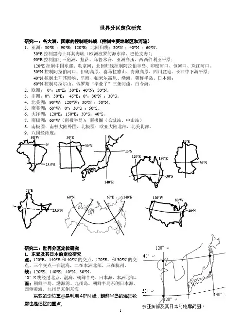 分区定位研究(世界和中国)