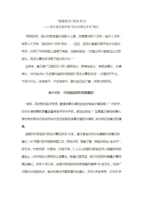村级“民主议事五步法”