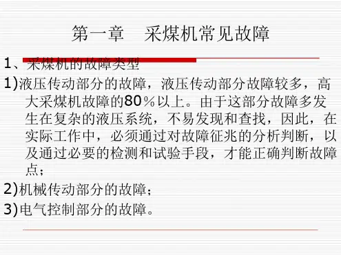 采煤机常见故障及排除