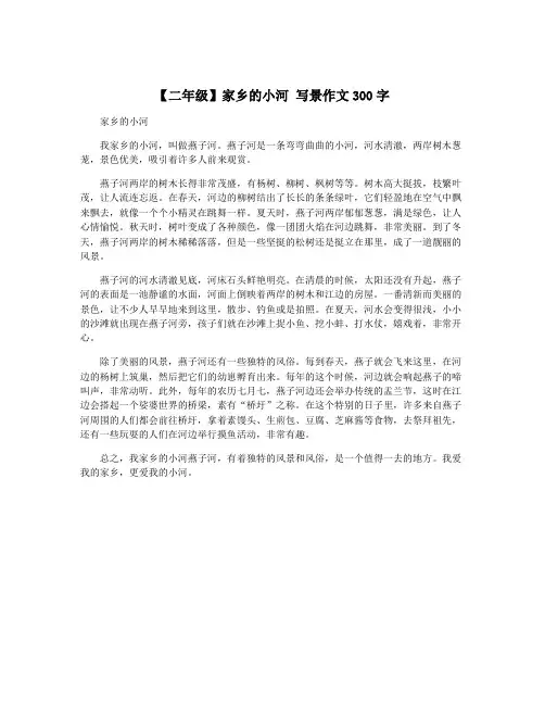 【二年级】家乡的小河 写景作文300字