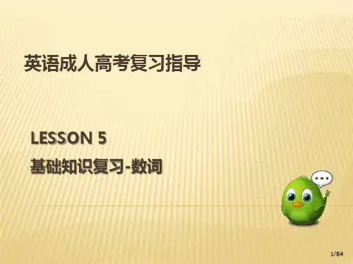 高考英语复习-数词