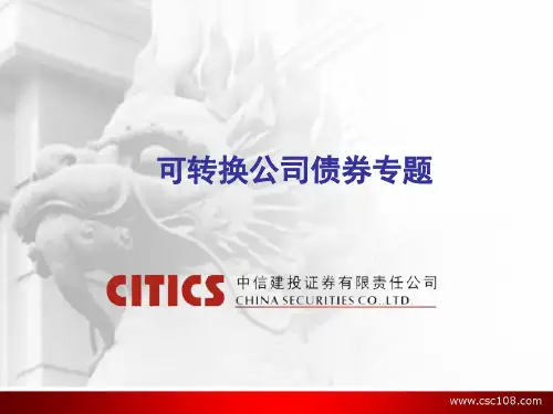 可转换公司债券专题PPT课件