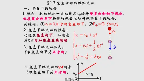 必修竖直方向的抛体运动