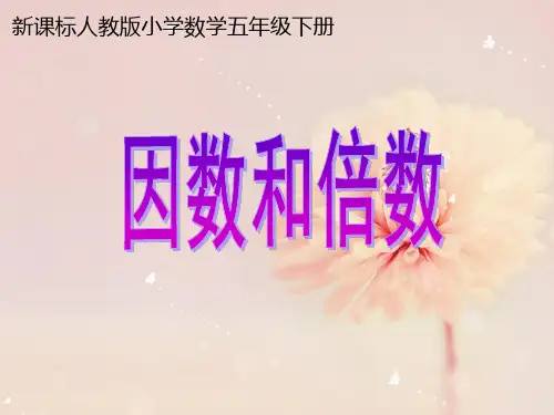 人教版五年级数学下册《因数和倍数》课件PPT(3)