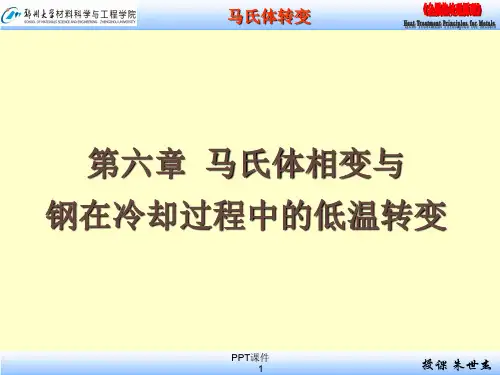 CH6.1 概述、钢中马氏体晶体结构  ppt课件