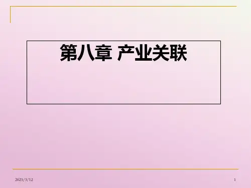 产业经济学  产业关联