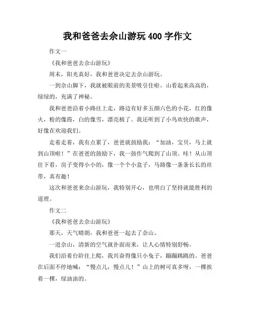 我和爸爸去佘山游玩400字作文