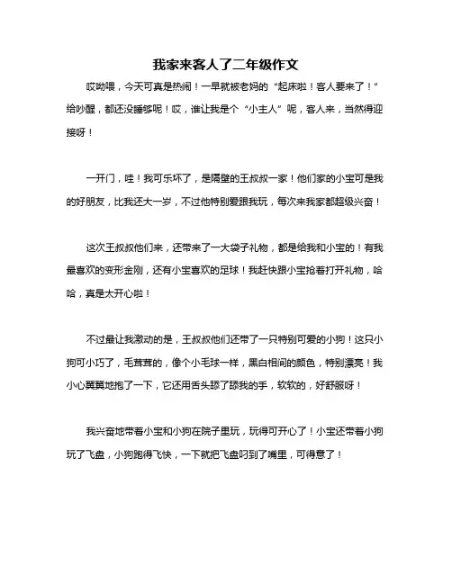 我家来客人了二年级作文