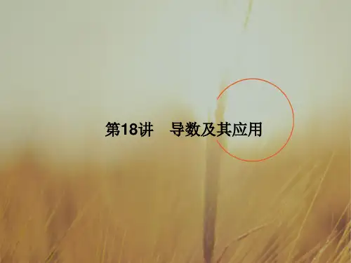 名师导学2018届高三数学文二轮复习课件：专题7第18讲导数及其应用 精品