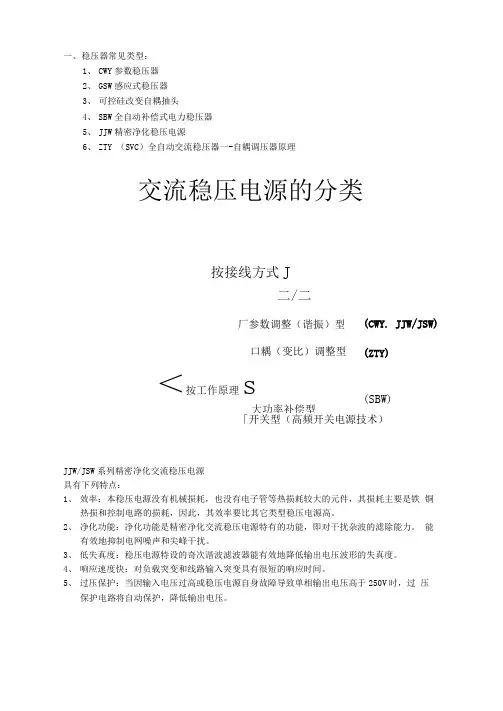 交流稳压电源资料汇总