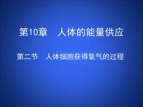 2020--2021学年北师大版初中生物七年级下册课件：10.2  人体细胞获得氧气的过程