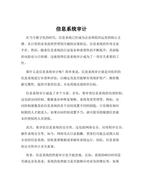 信息系统审计