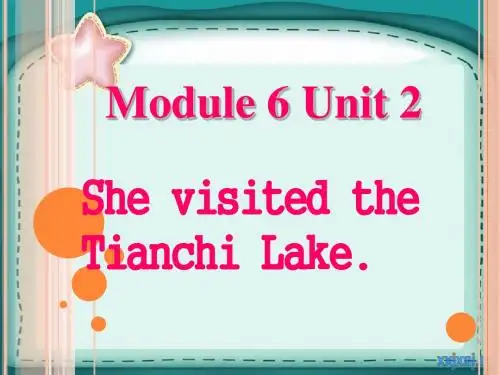 外研版小学五年级下册英语Module6Unit2