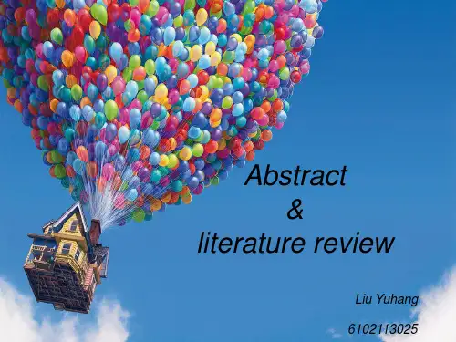 学术英语理工unit4  Abstract & literature review