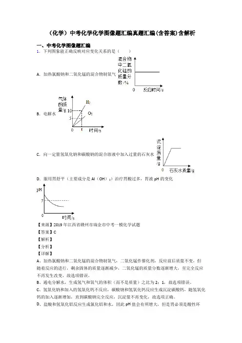 (化学)中考化学化学图像题汇编真题汇编(含答案)含解析