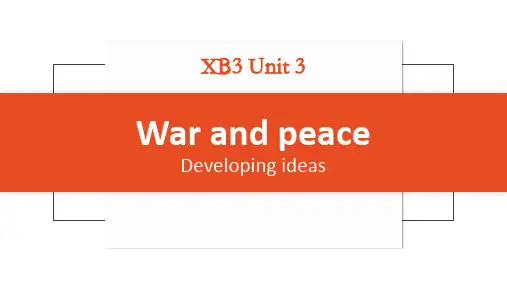 Developing ideas 语言点课件-高中英语外研版(2019)选择性必修第三册