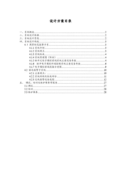 周界、雷达方案