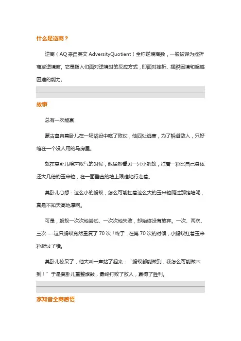 全商商学院：什么是《逆商》