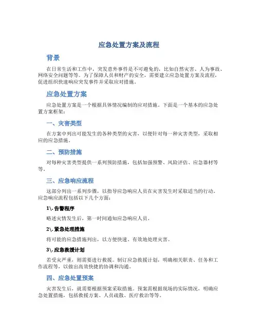 应急处置方案及流程